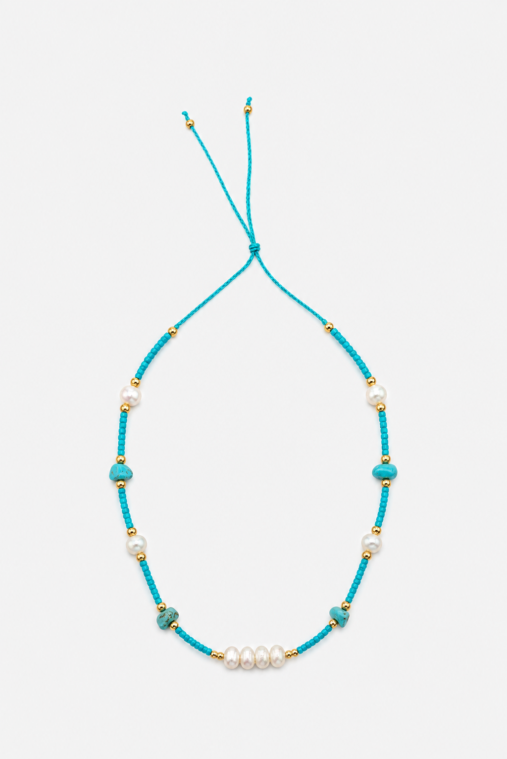 Collier Perles & Nacre – Turquoise