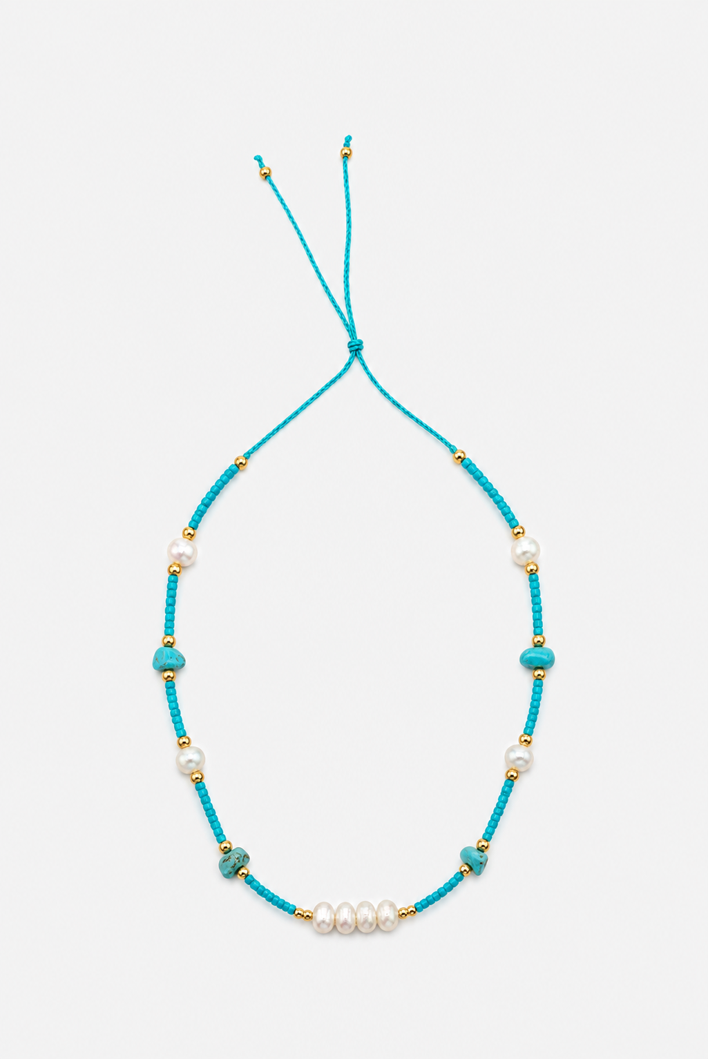Collier Perles & Nacre – Turquoise