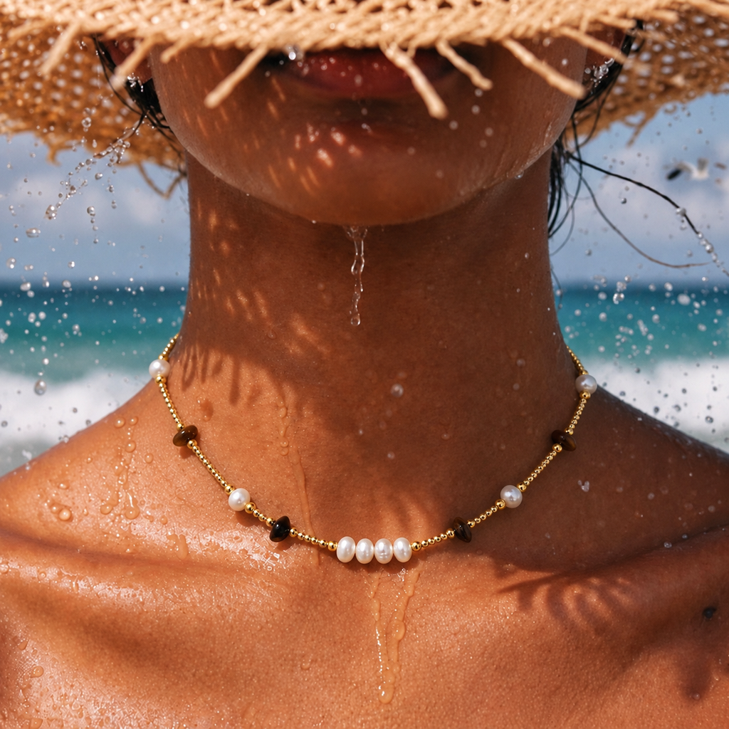 Collier Perles & Nacre – Gold