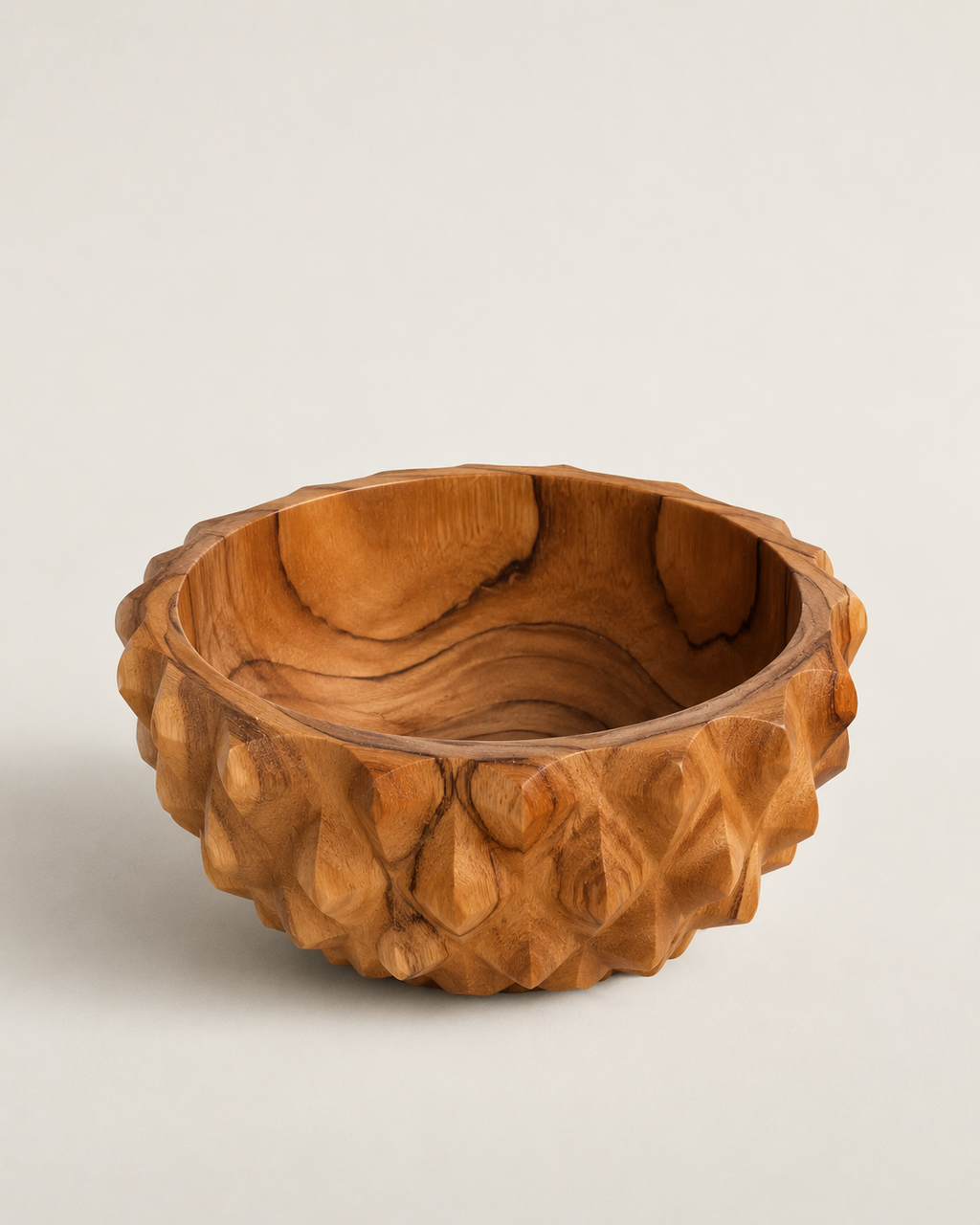Bol en teck – Sculpté