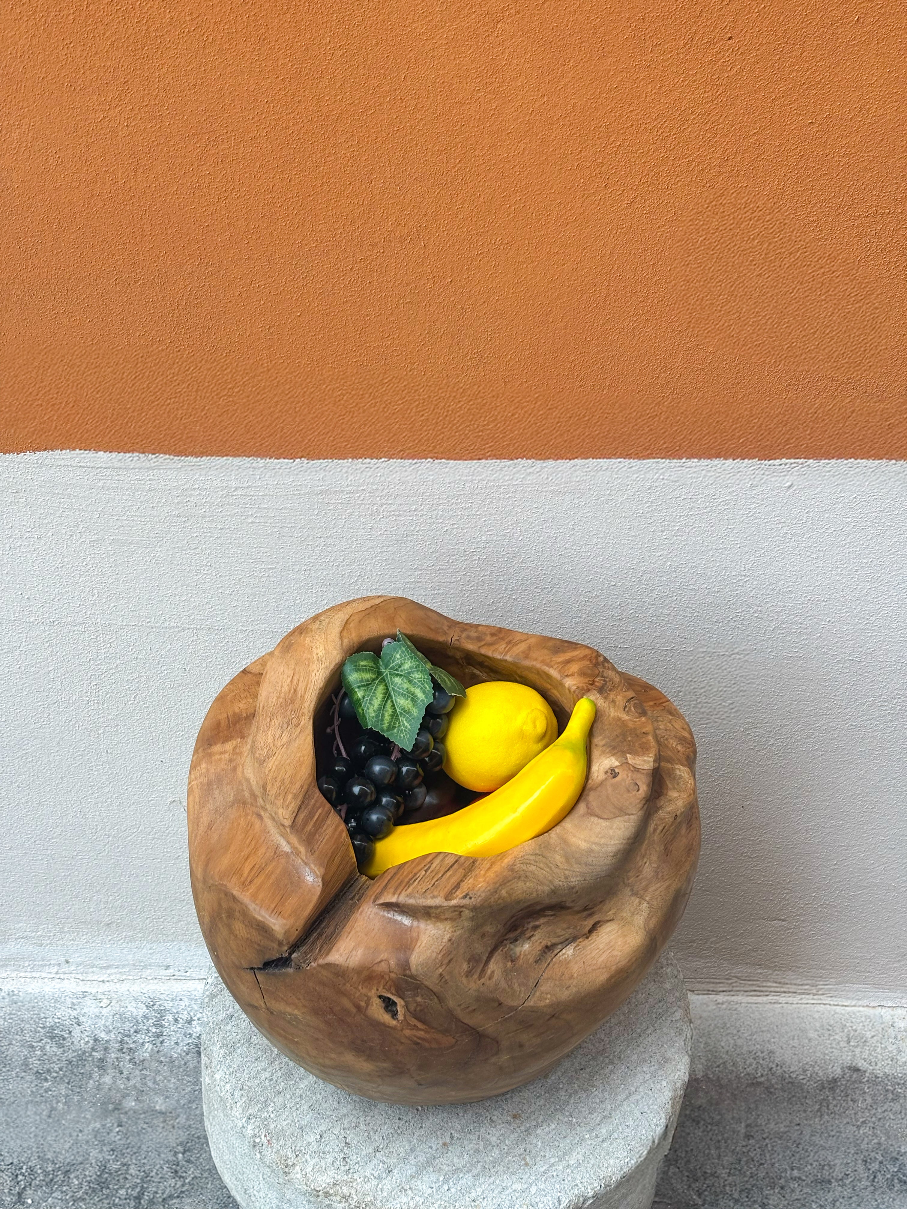 Bol rond en bois de teck