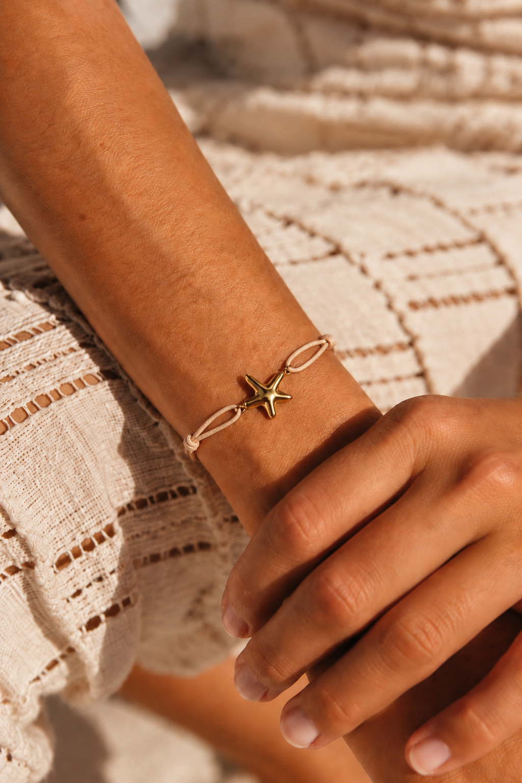 Bracelet Étoile de Mer Crème & Gold