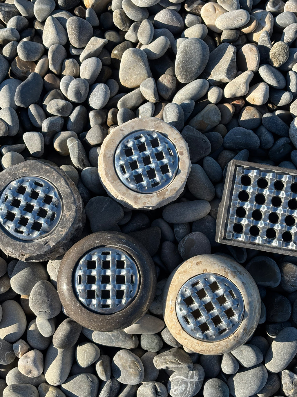 Cendrier marbre brut blanc