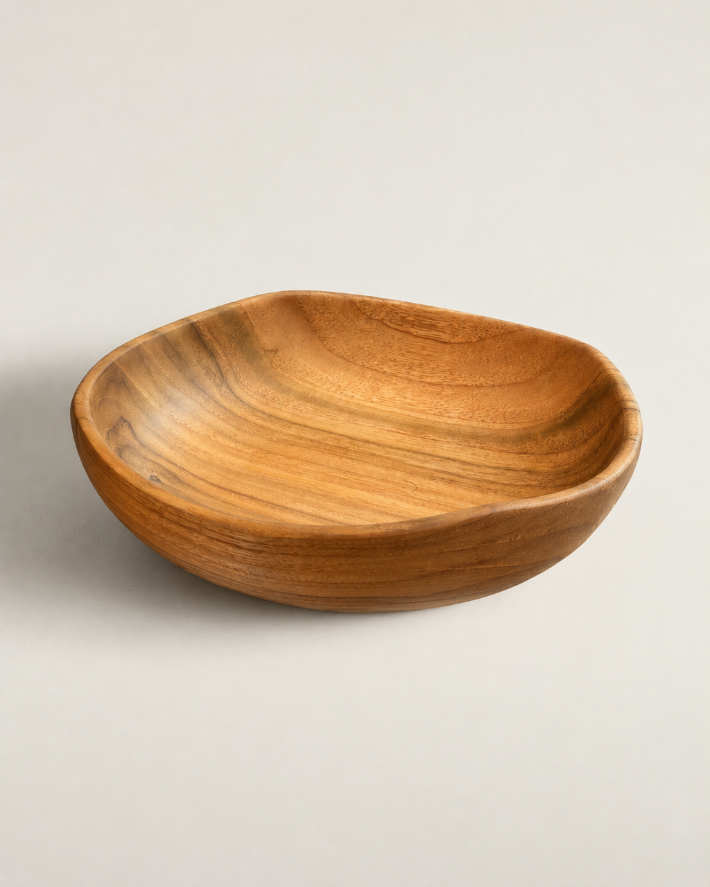 Coupe en teck – Forme basse