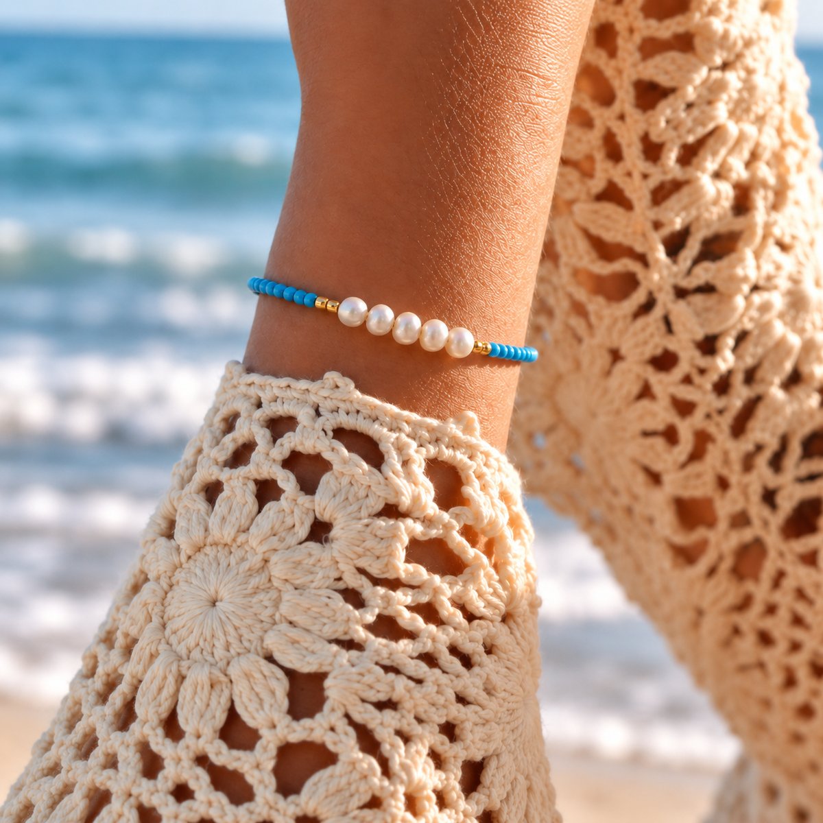Bracelet Nacre Éclat – Bleu