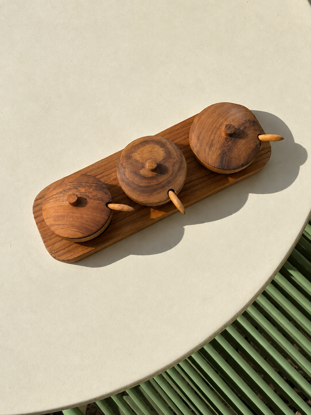 Porte-condiments en bois