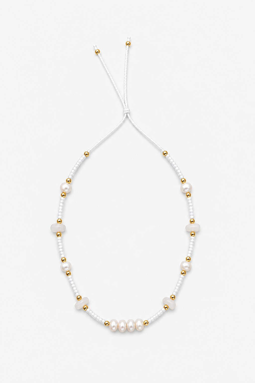 Collier Perles & Nacre – Blanc