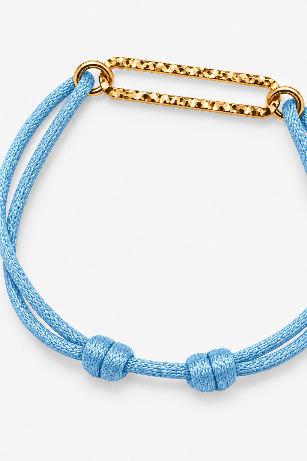 Bracelet gourmette bleu et doré