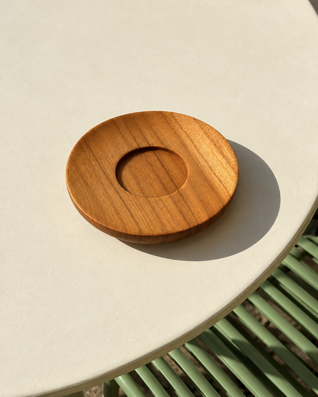 Porte-tasse rond en bois