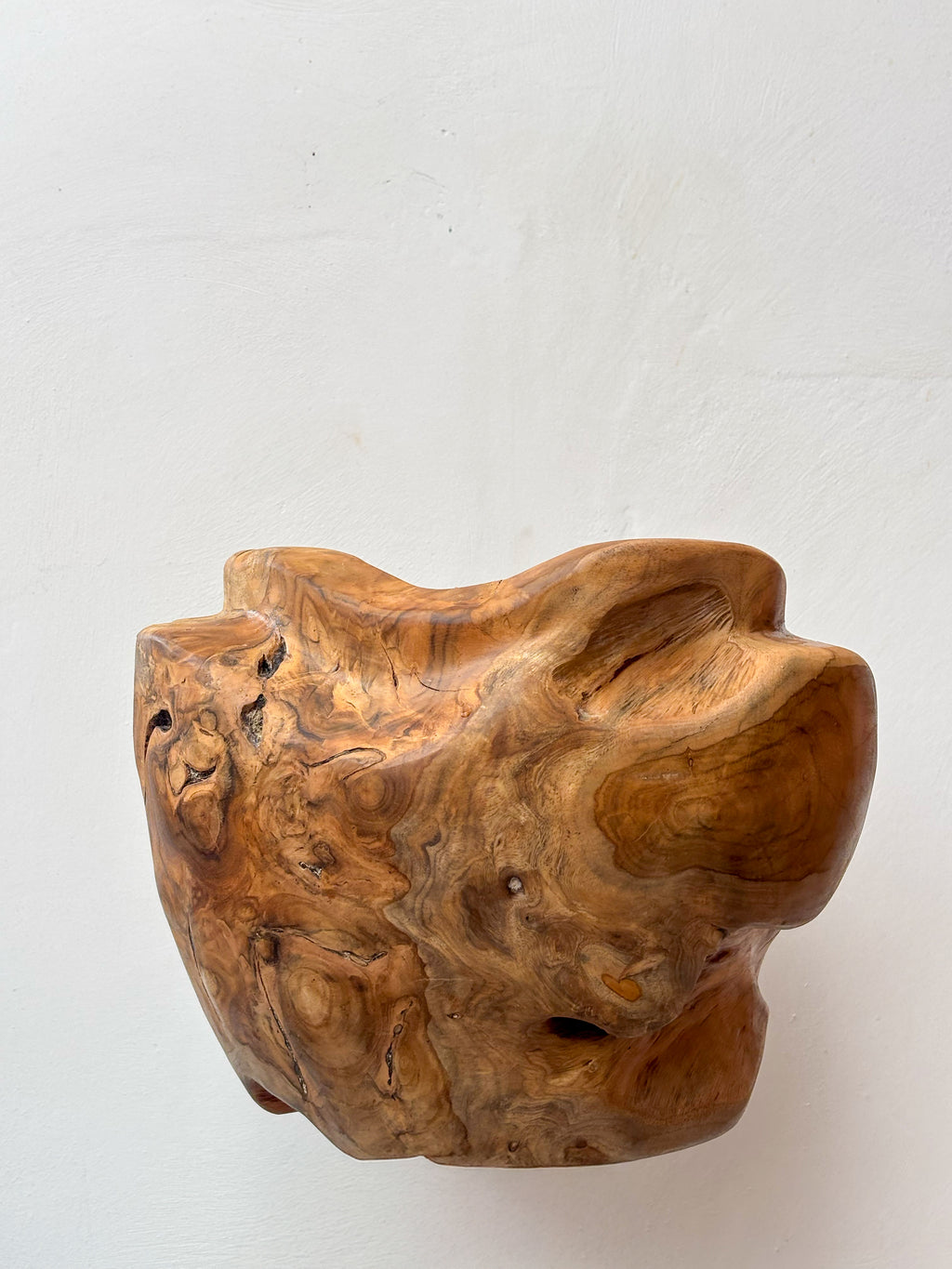 Bol rond en bois de teck