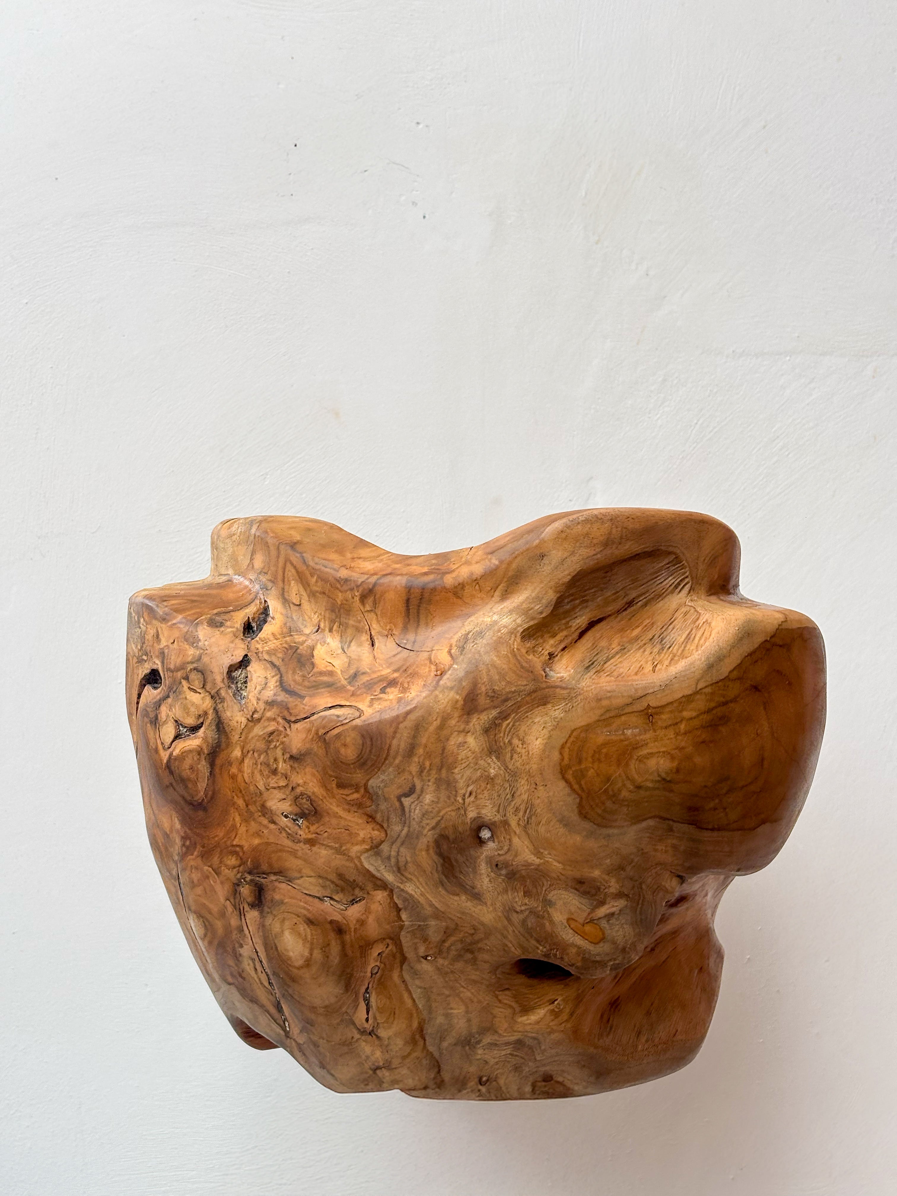 Bol rond en bois de teck