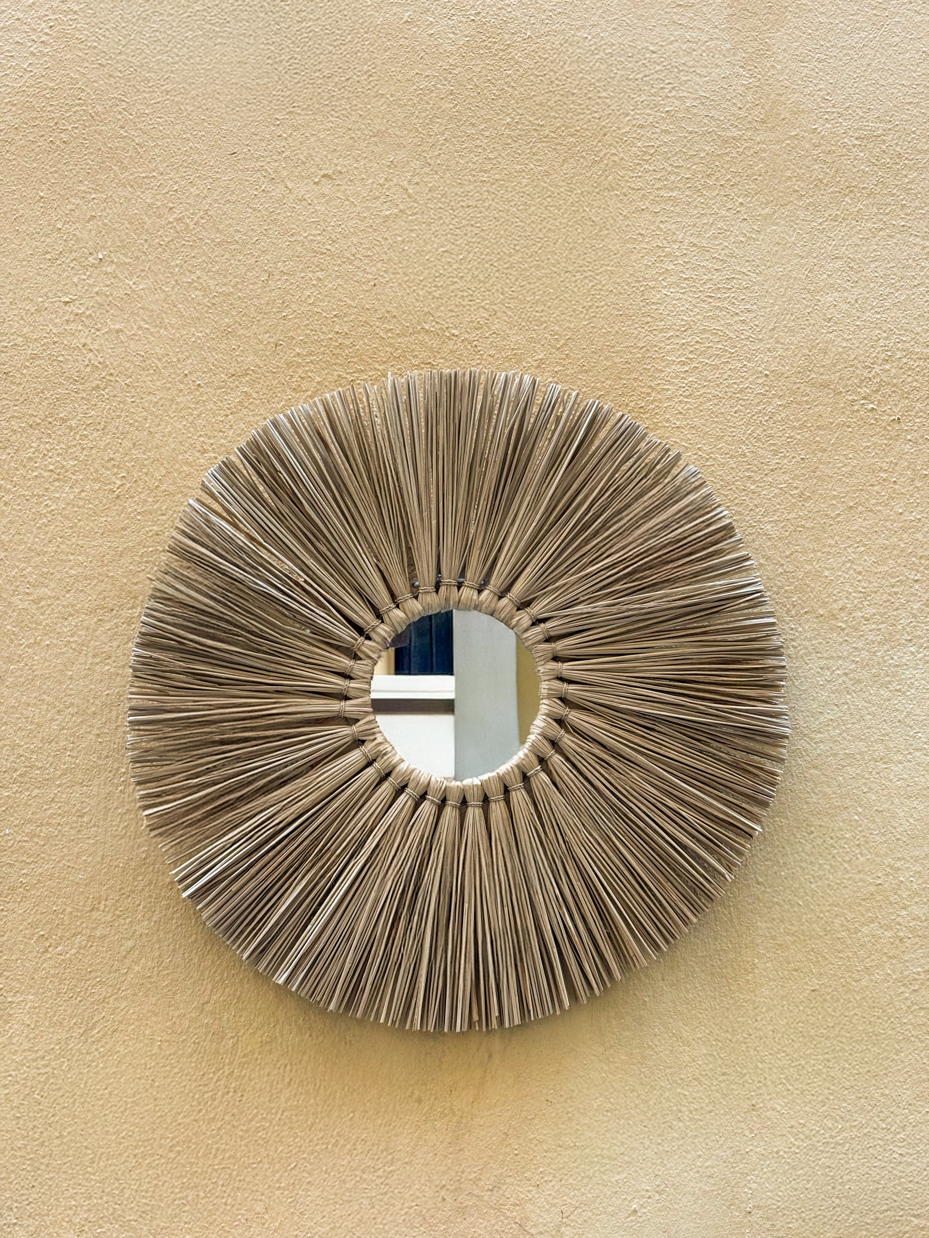 Miroir décoratif en fibres naturelles