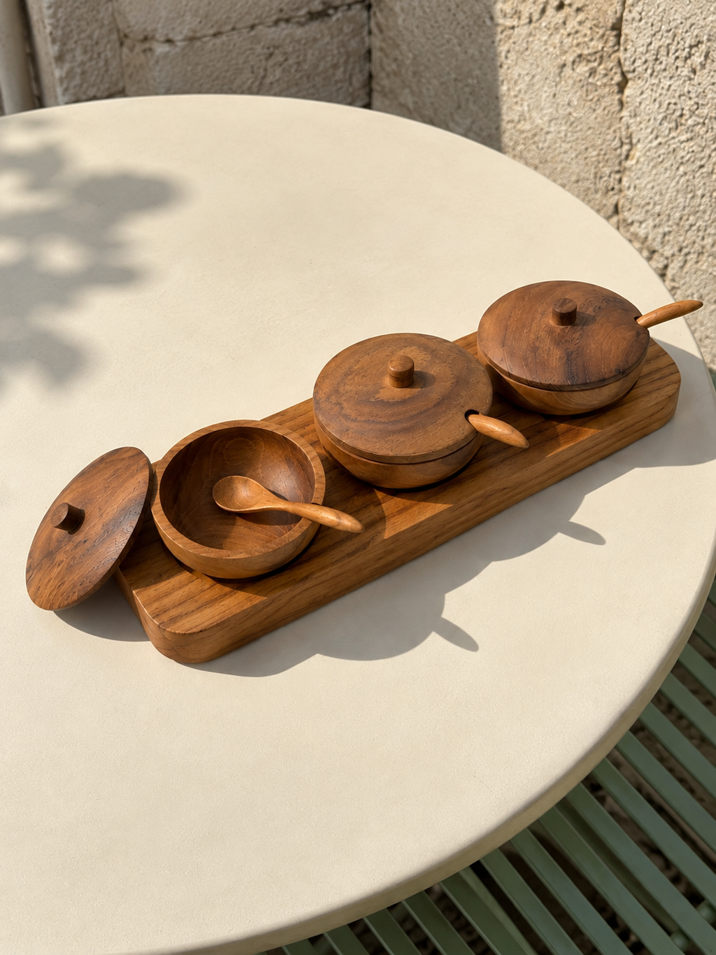 Porte-condiments en bois