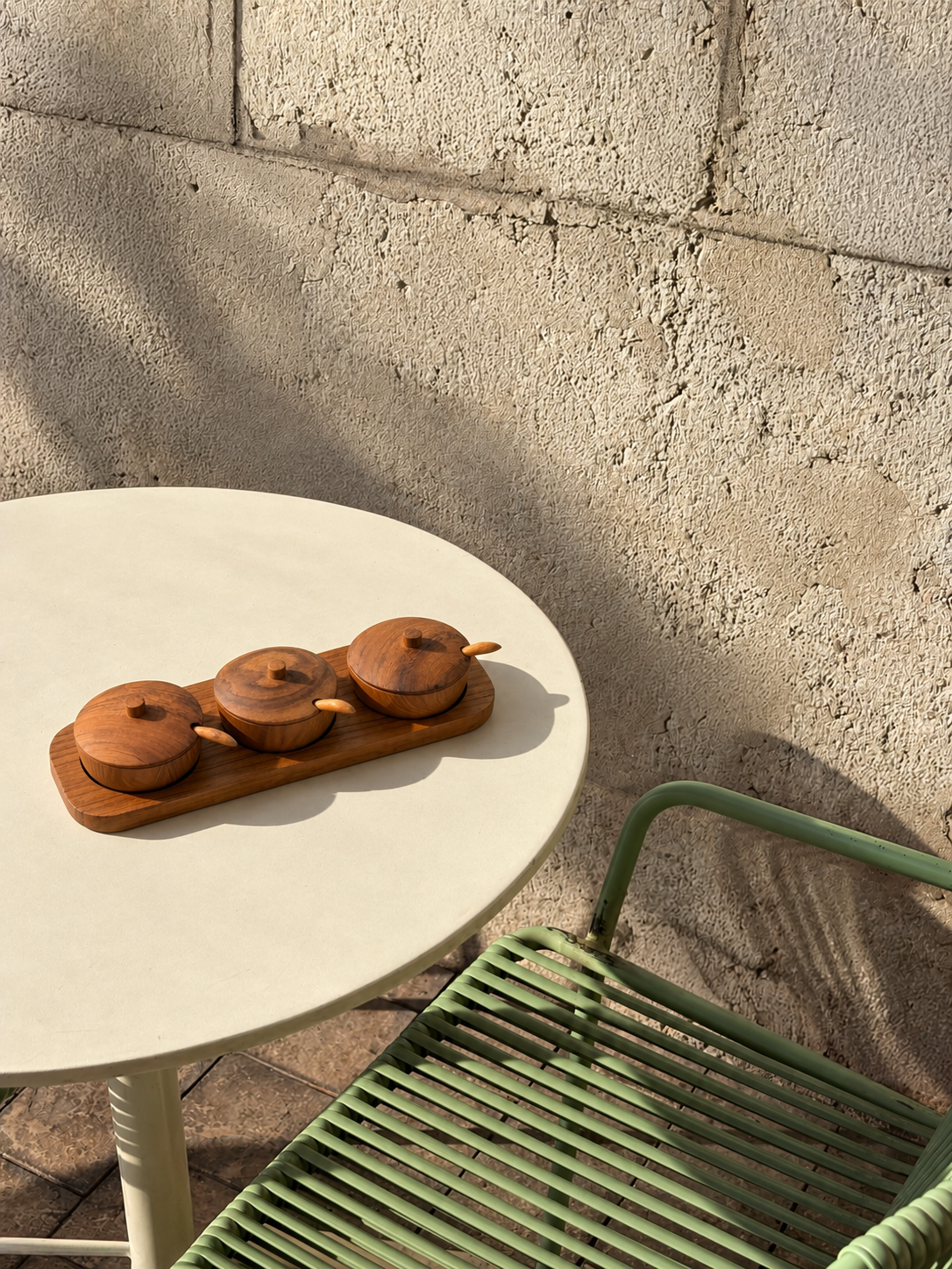 Porte-condiments en bois
