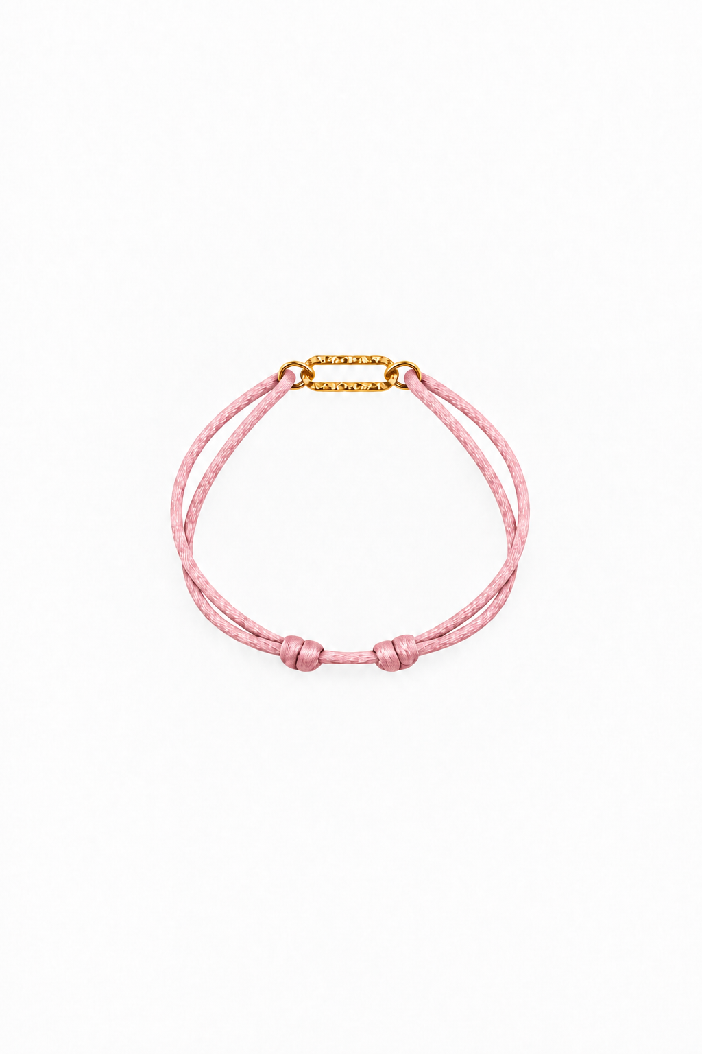 Bracelet petite gourmette rose et doré