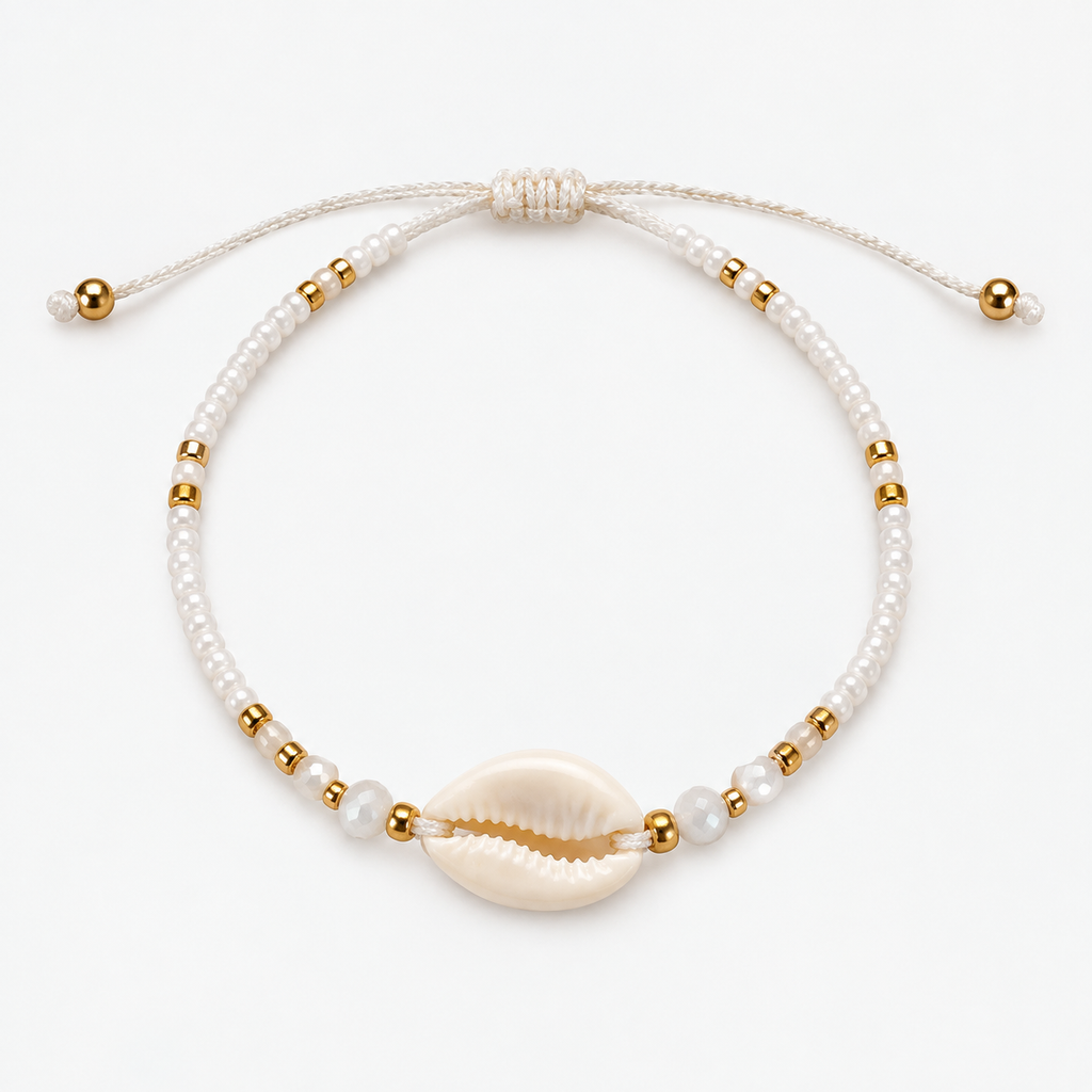 Bracelet coquillage blanc
