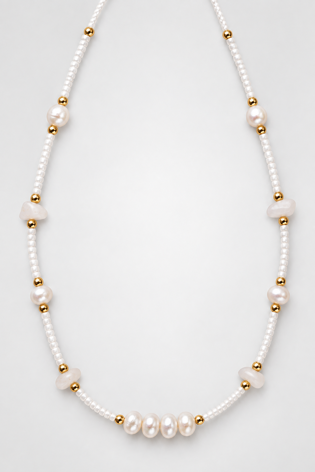 Collier Perles & Nacre – Blanc