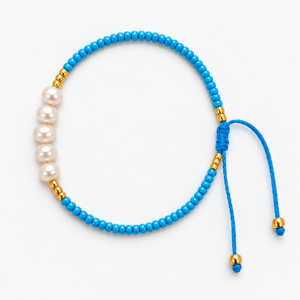 Bracelet Nacre Éclat – Bleu