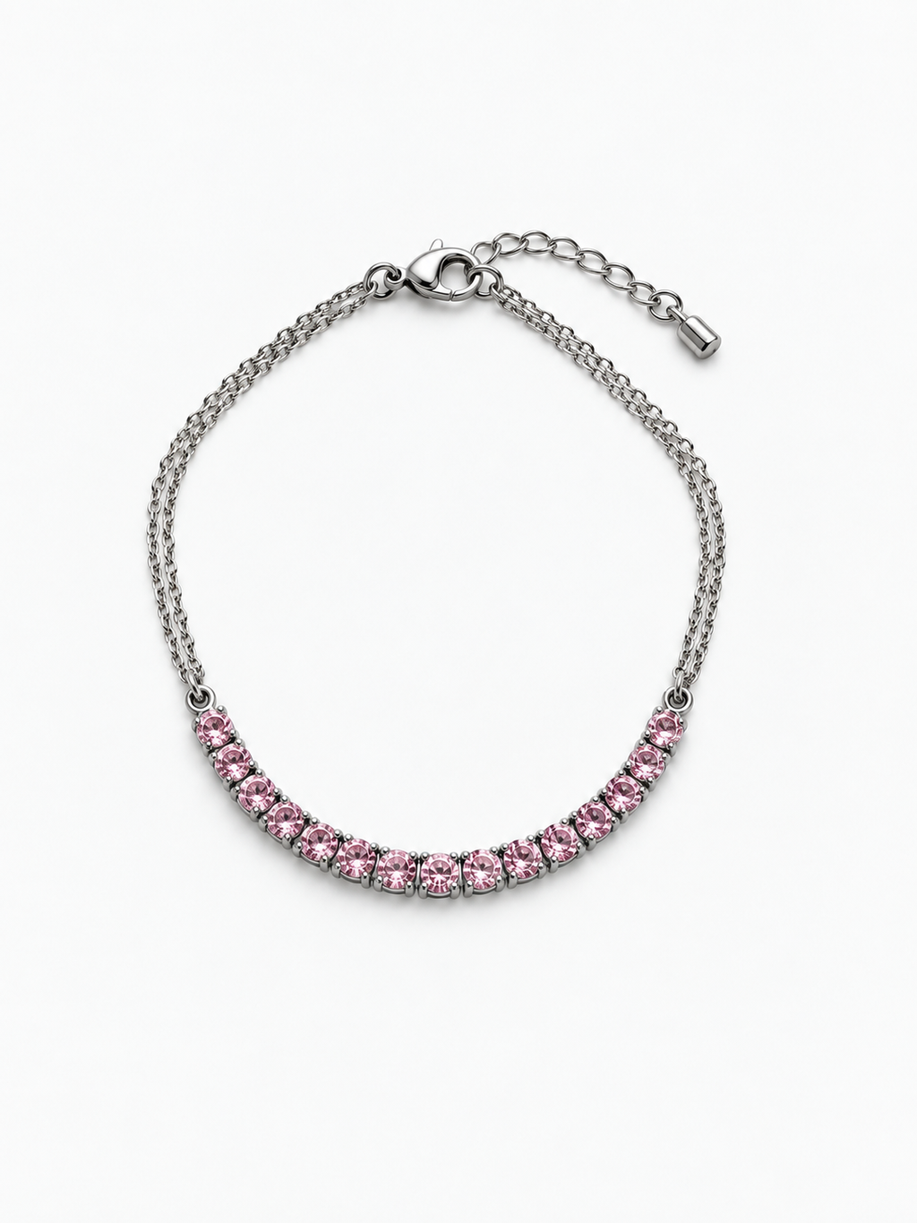 Bracelet pierres roses