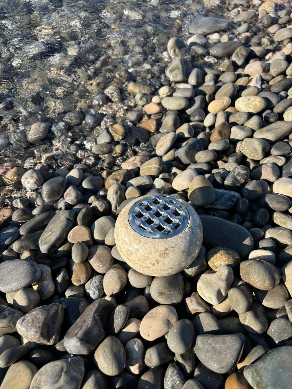 Cendrier en marbre lisse blanc