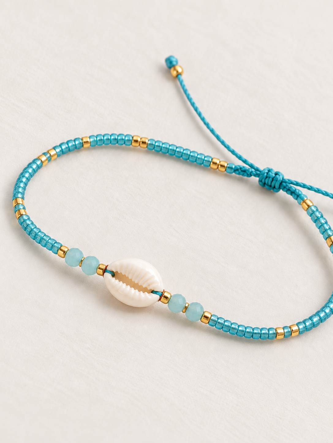 Bracelet coquillage turquoise