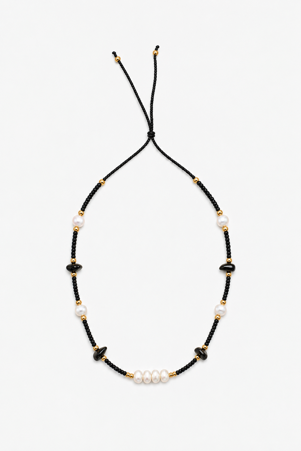 Collier Perles & Nacre – Noir