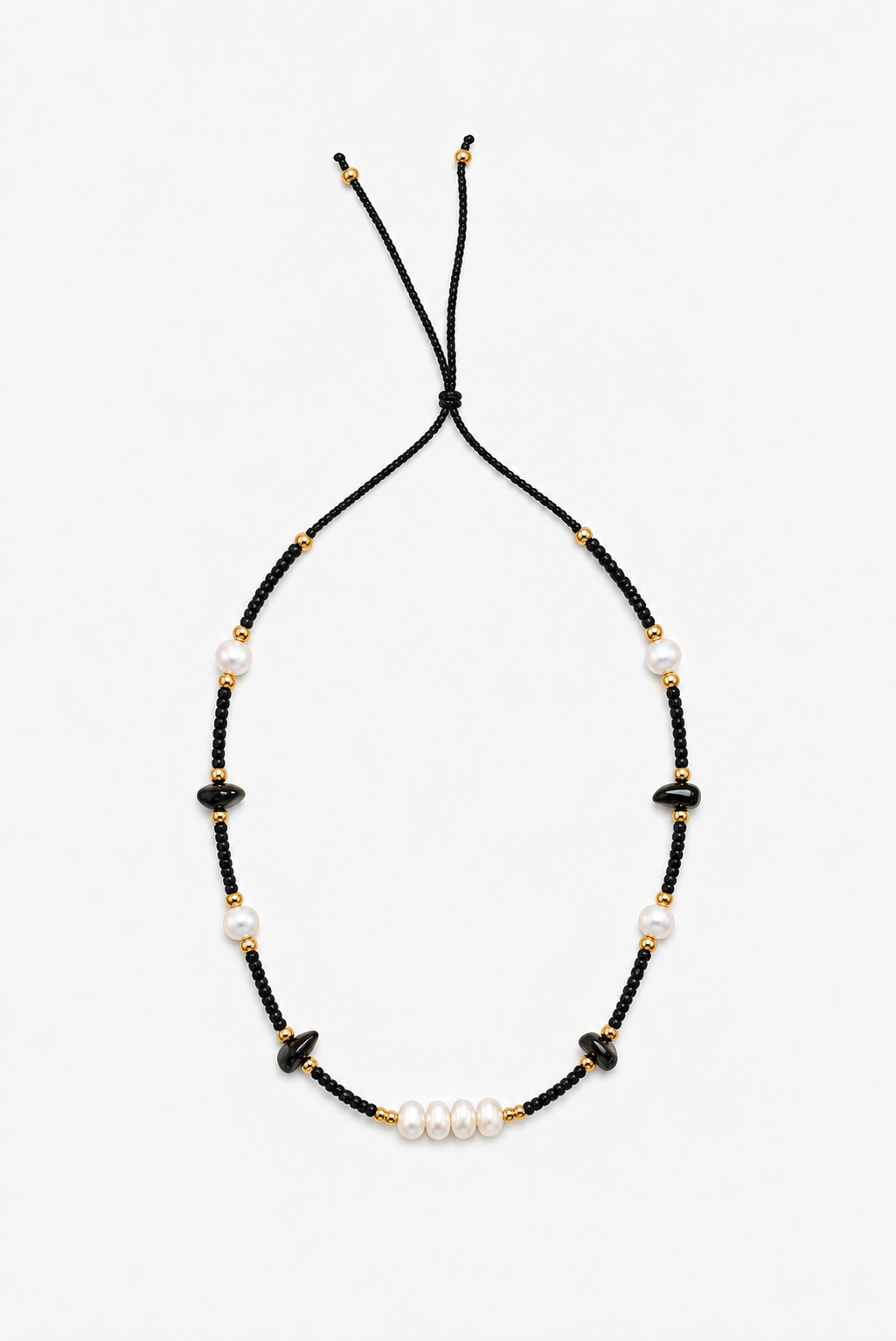 Collier Perles & Nacre – Noir