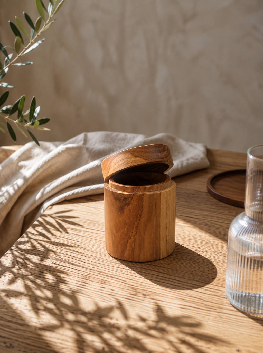 Boîte en bois avec couvercle