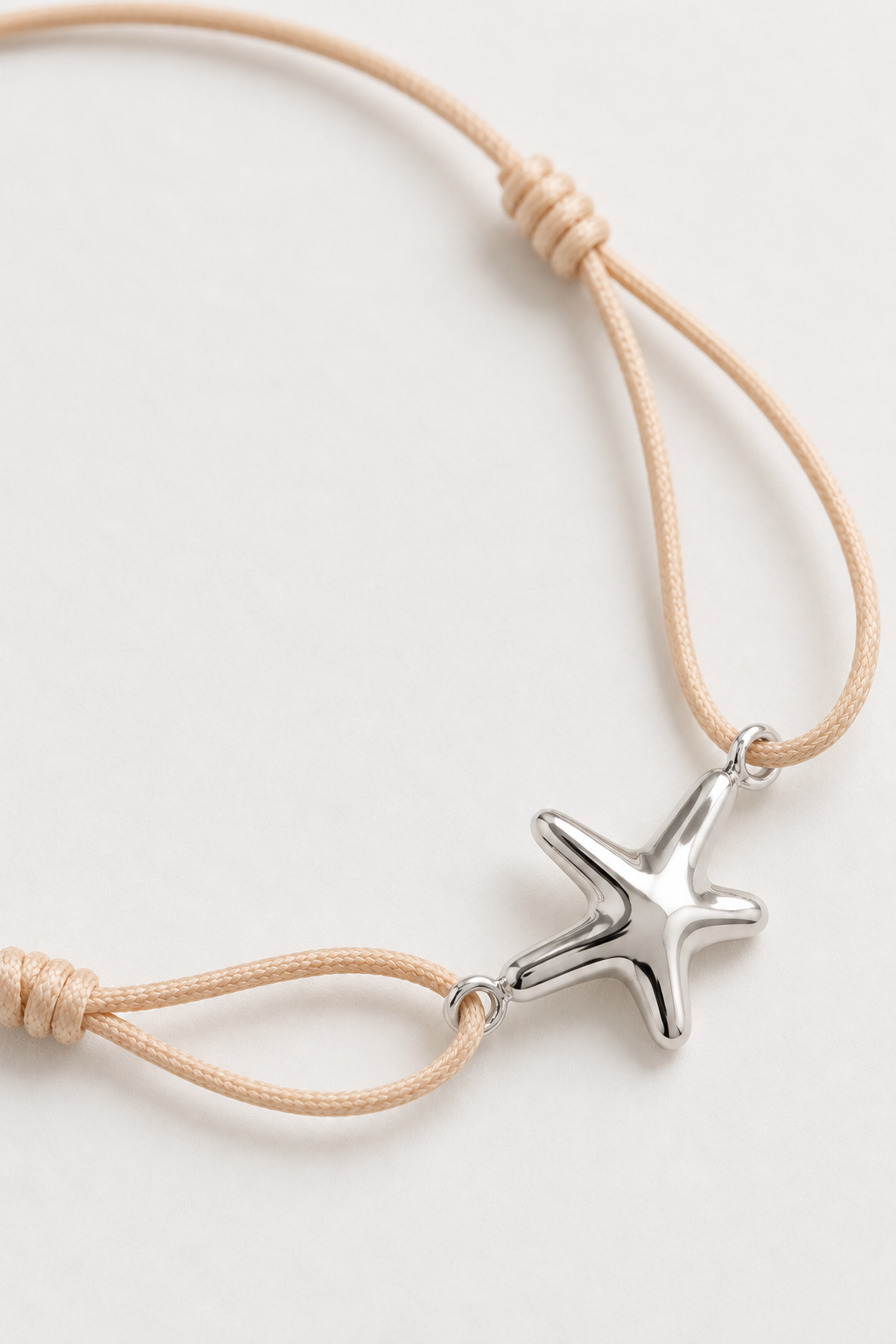 Bracelet Étoile de Mer crème & Argenté