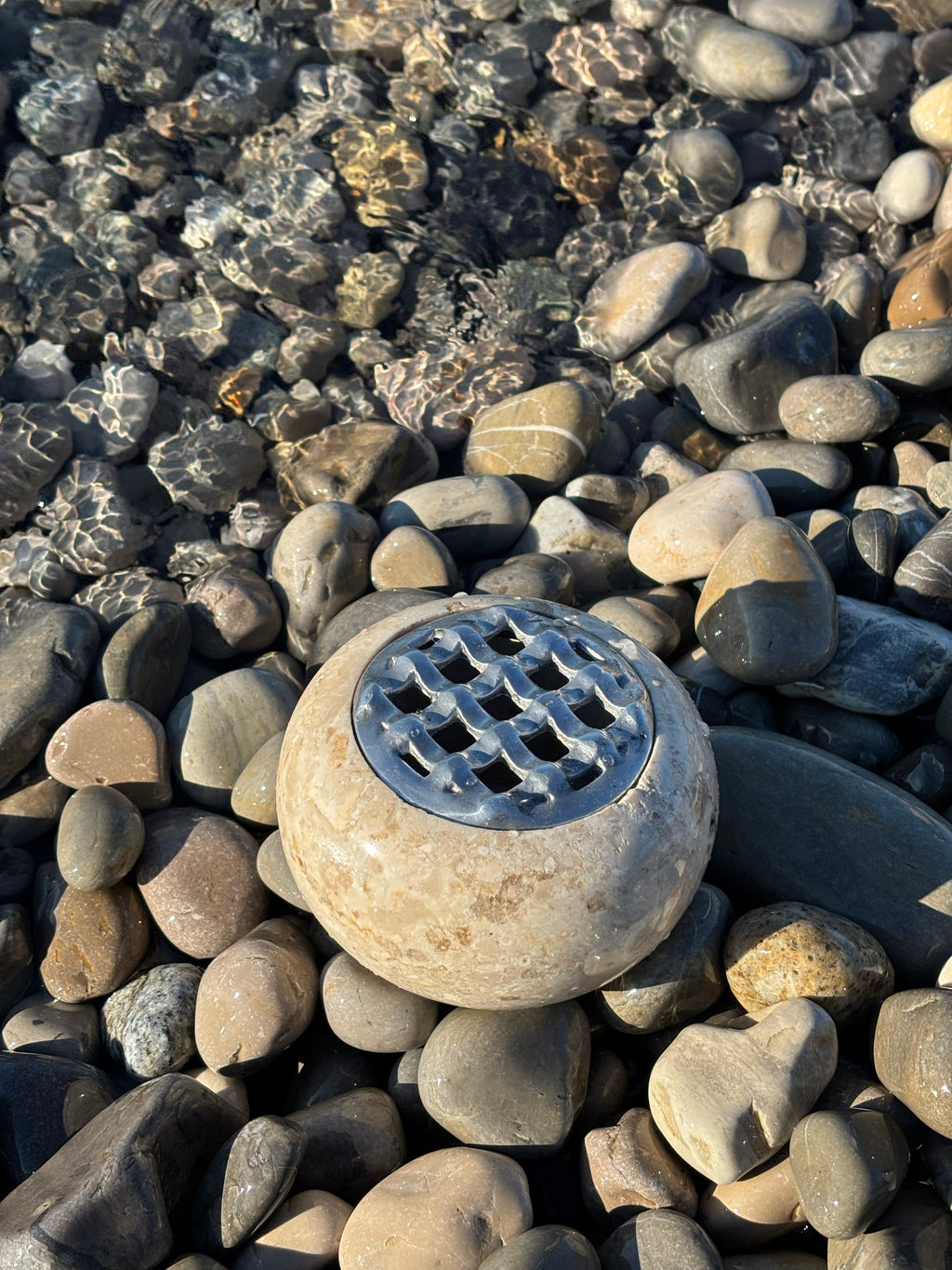 Cendrier en marbre lisse blanc