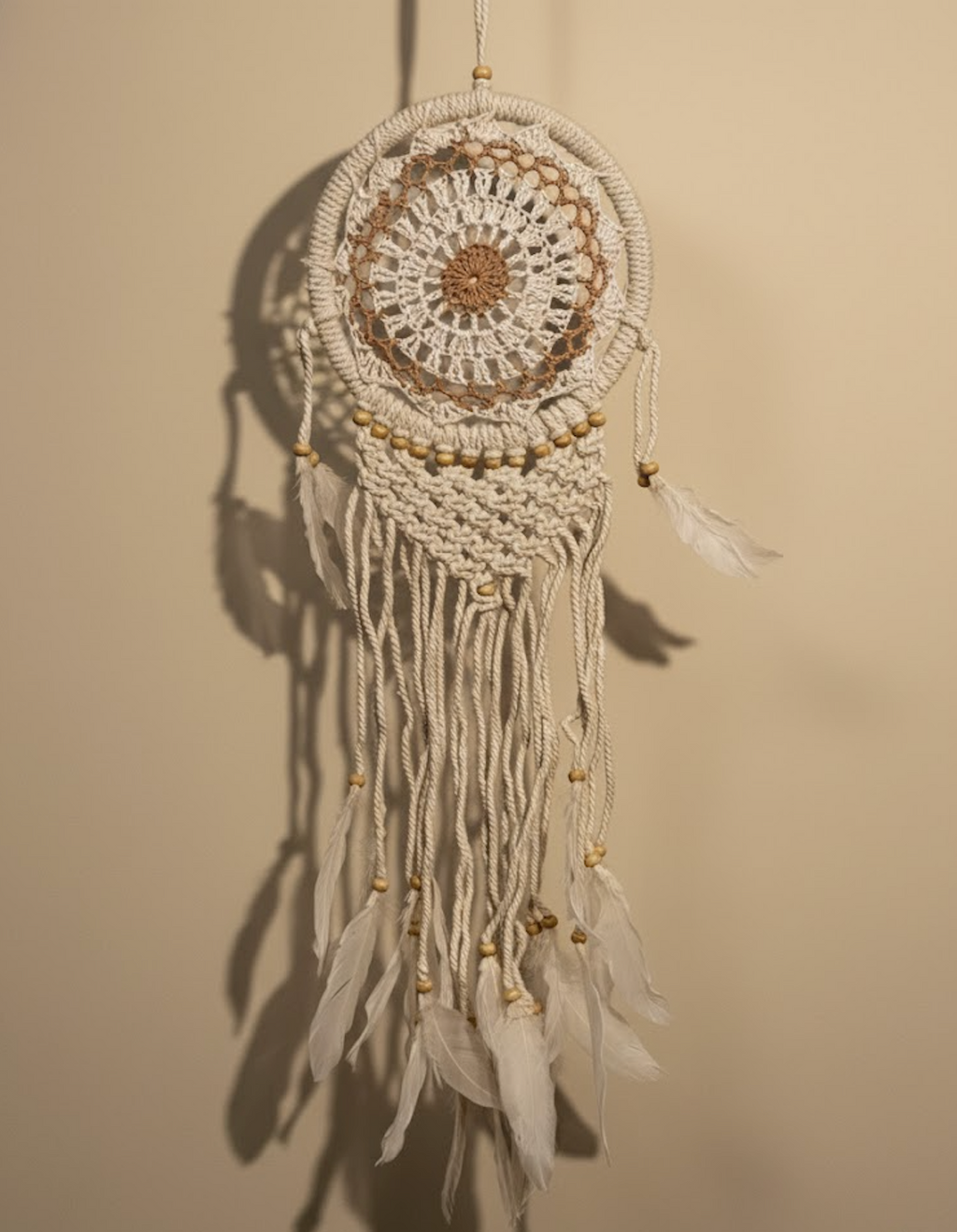 Attrape-Rêves Bohème en Macramé orange