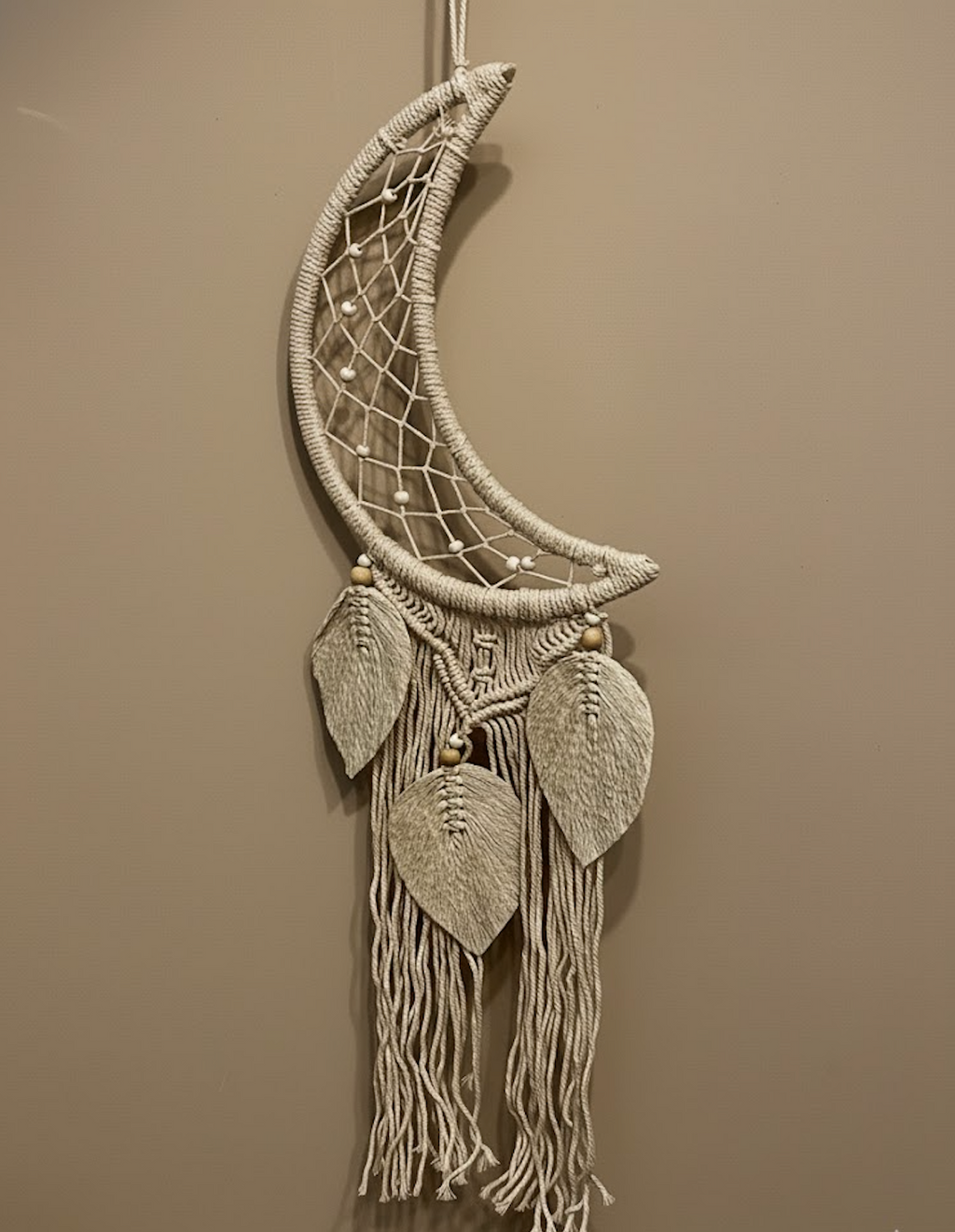 Attrape-Rêves Lune en Macramé