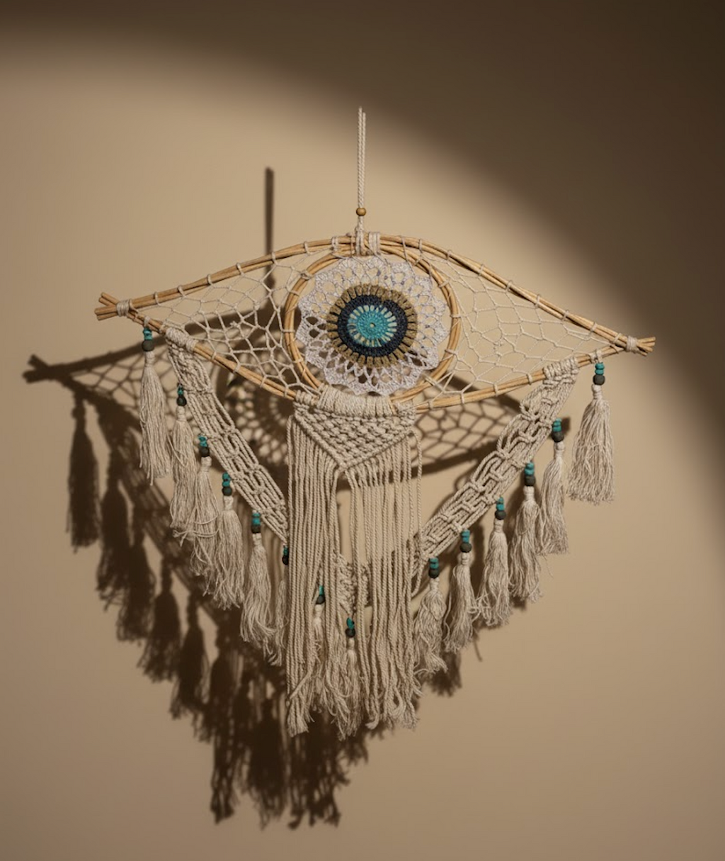 Attrape-Rêves “Œil Protecteur” en Macramé