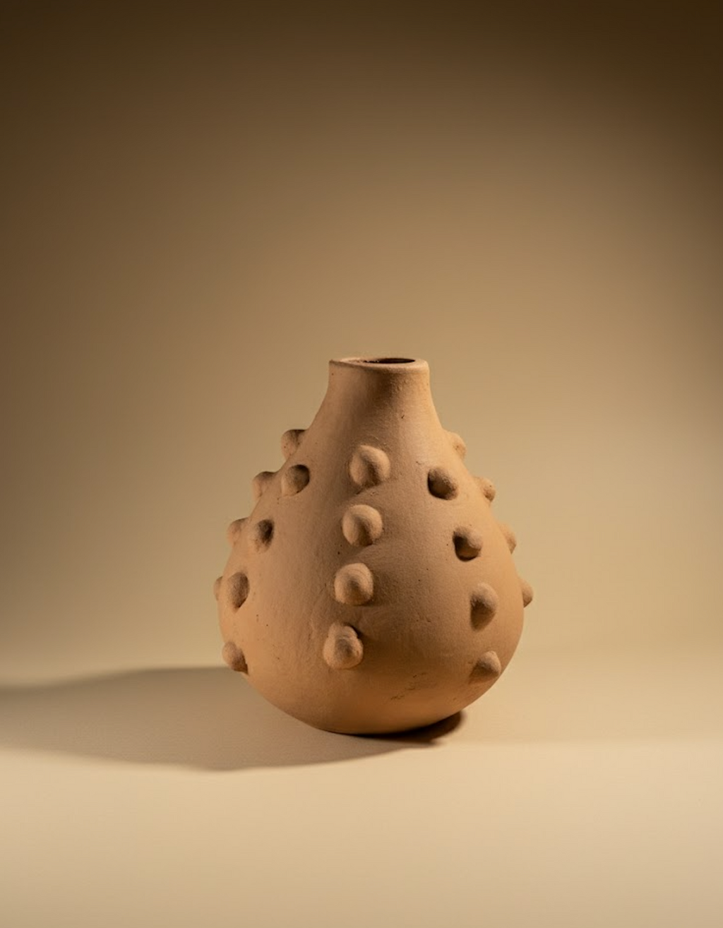 Vase orange texturé
