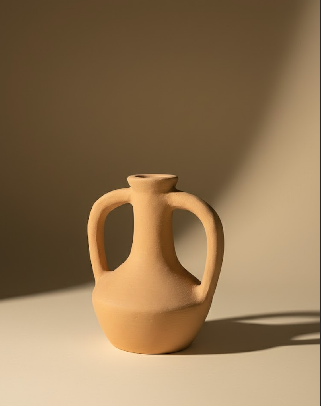 Vase avec poignées orange