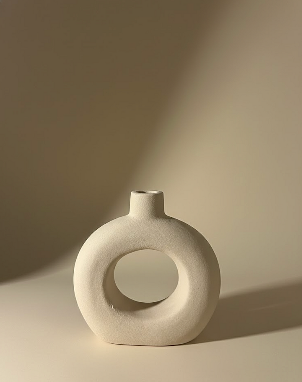 Vase cercle beige 2