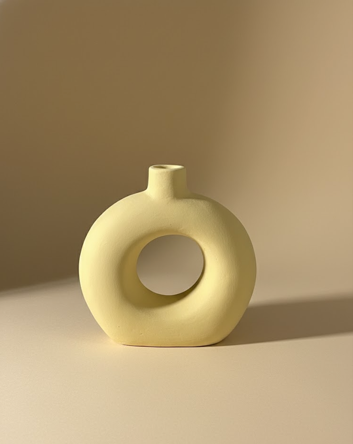 Vase cercle jaune