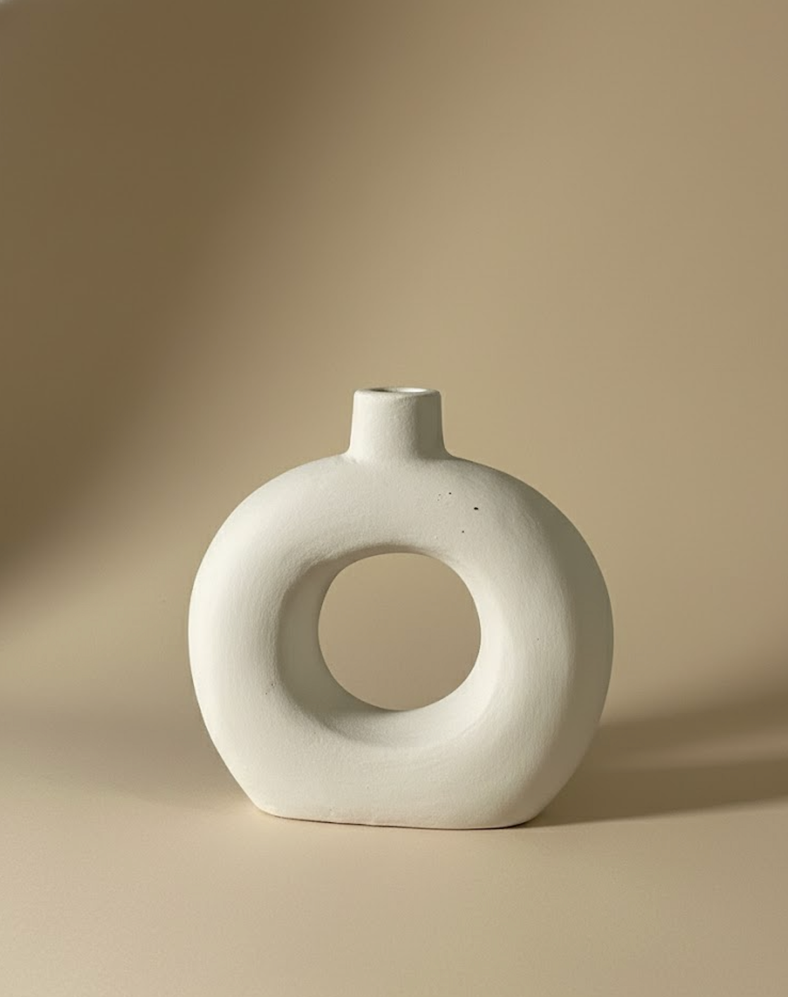 Vase cercle gris clair