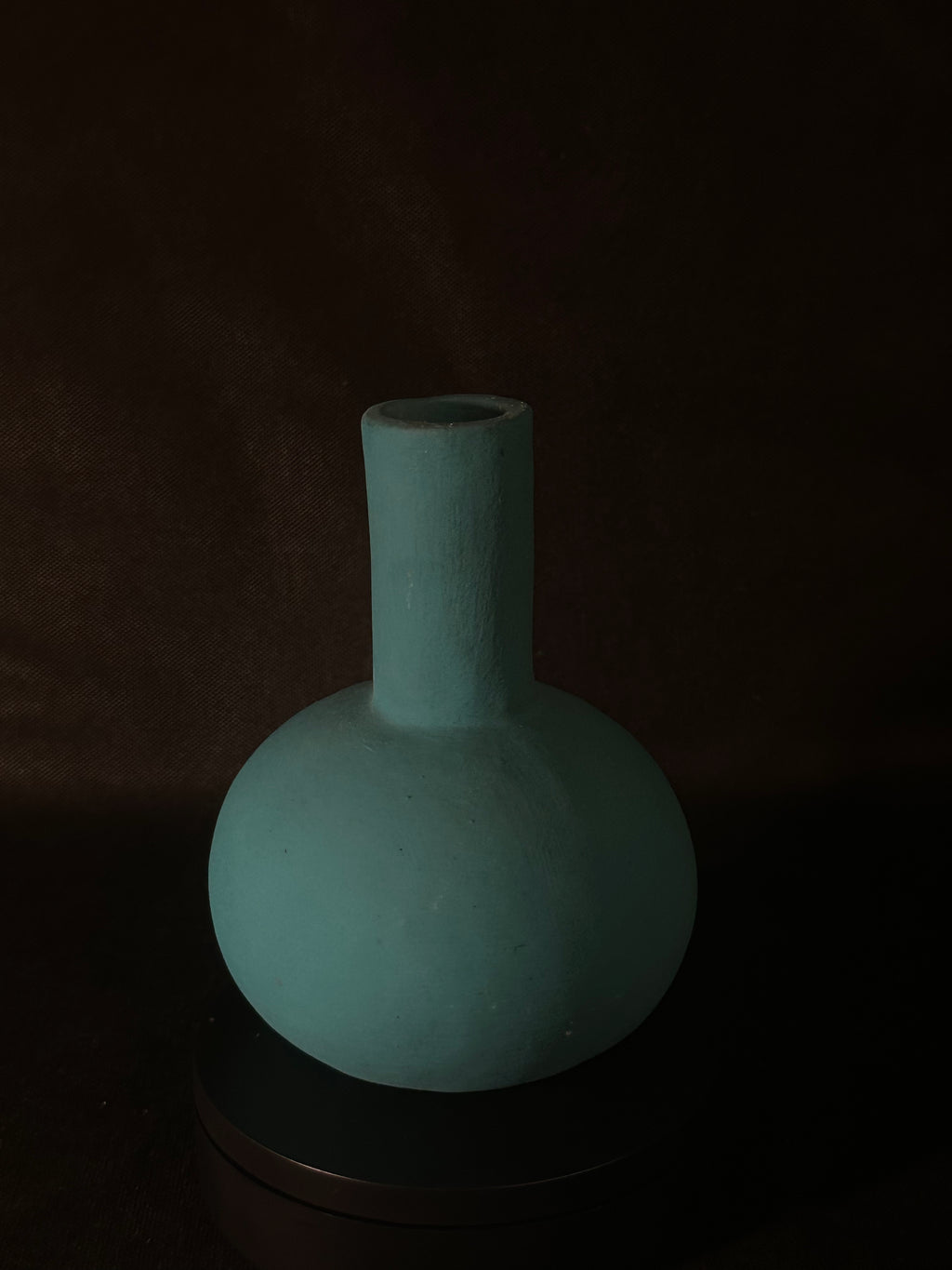 Vase rond turquoise