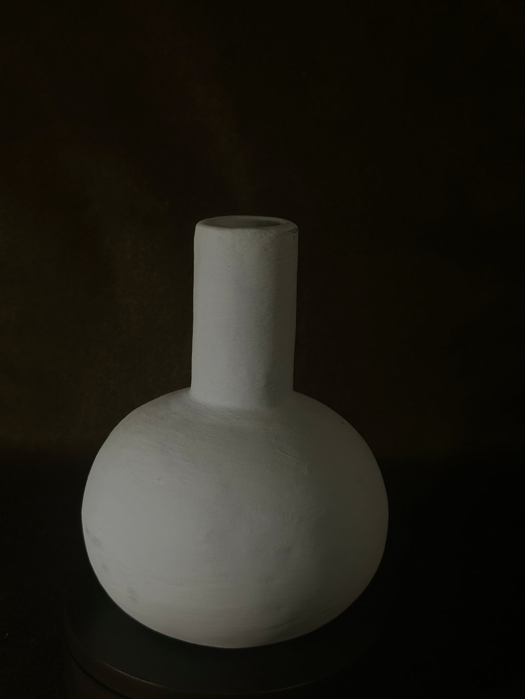 Vase rond bleu/gris