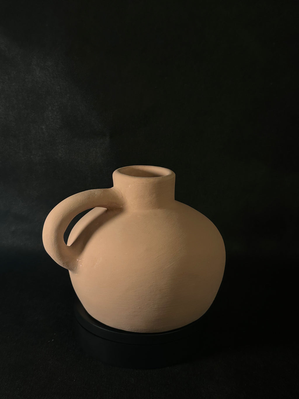 Vase rond avec poignée saumon