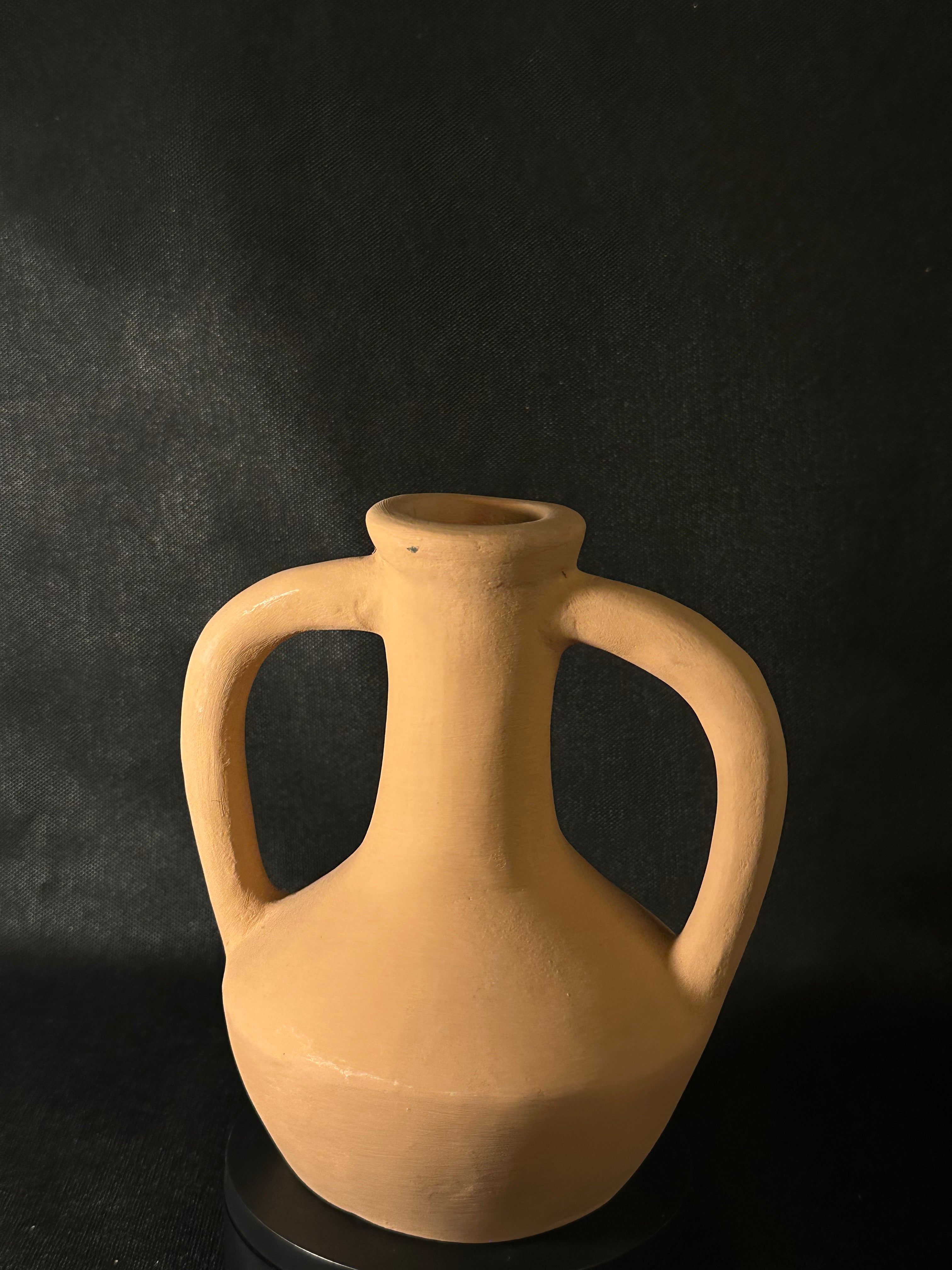 Vase avec poignées orange