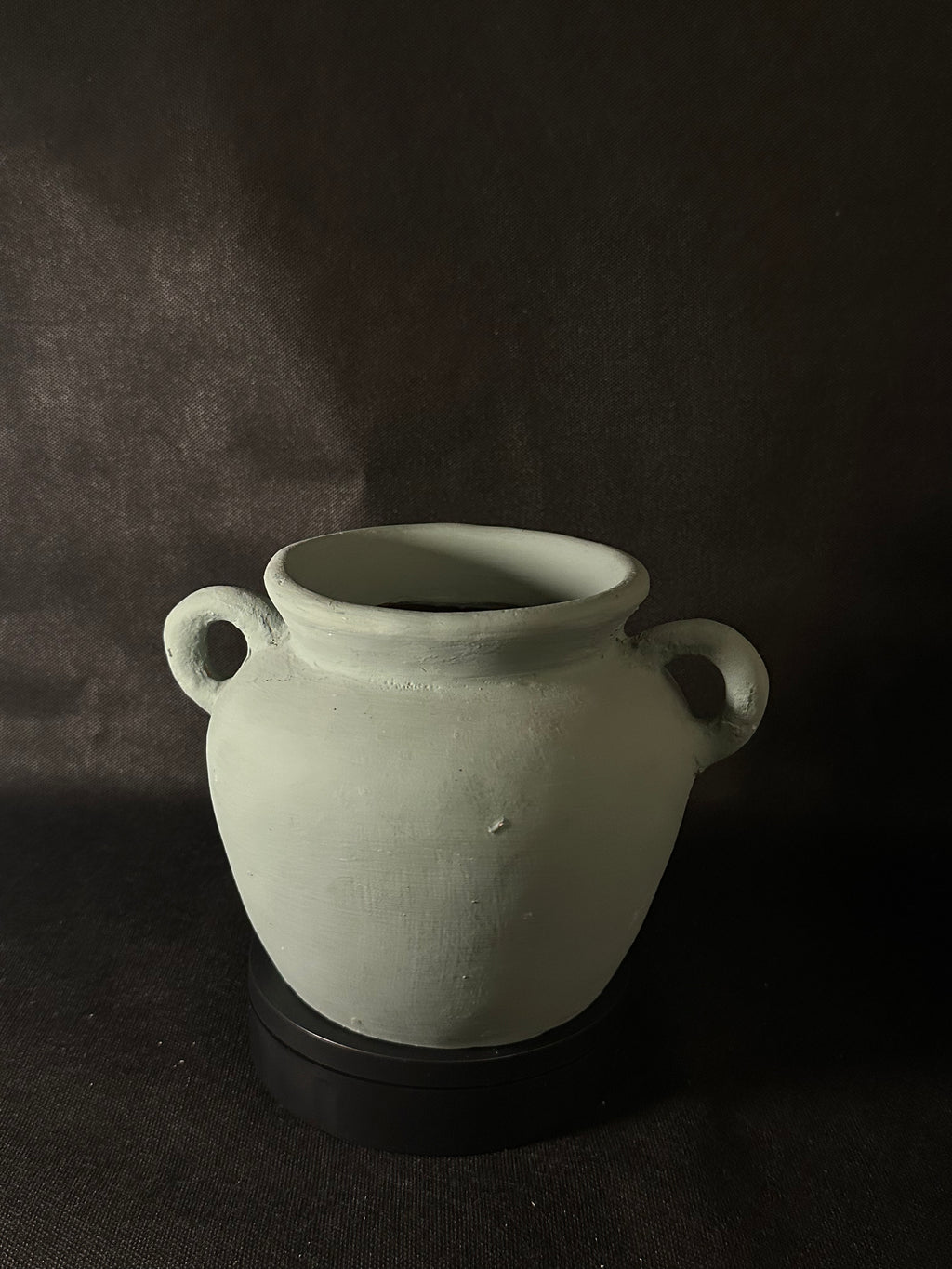 Vase arrondi vert