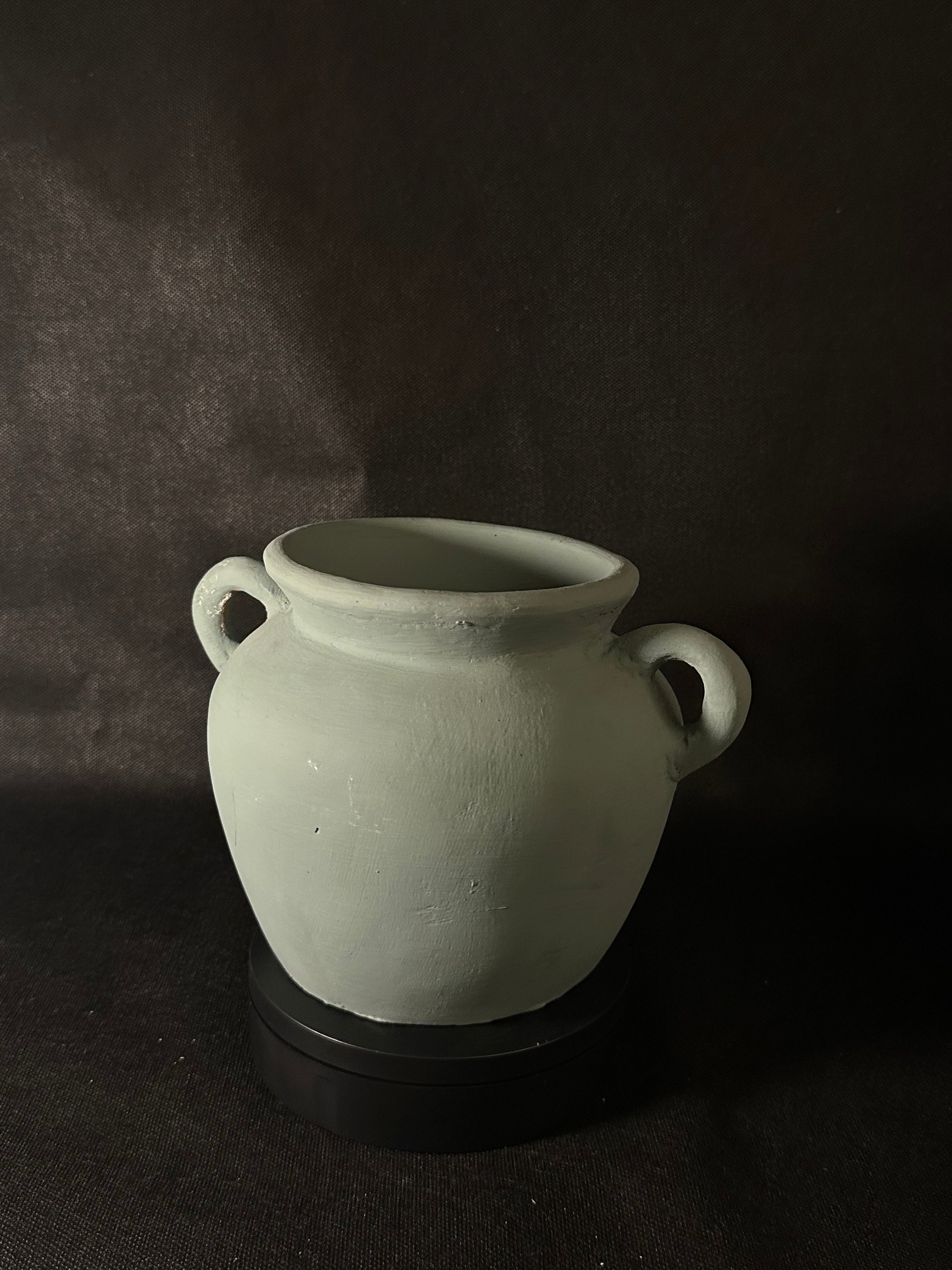 Vase arrondi vert