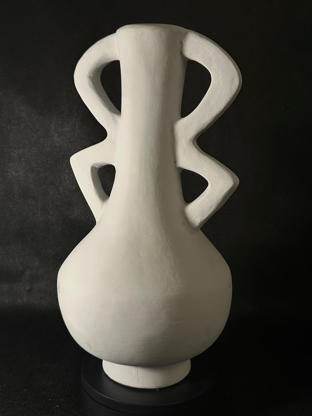 Vase à deux anses blanc