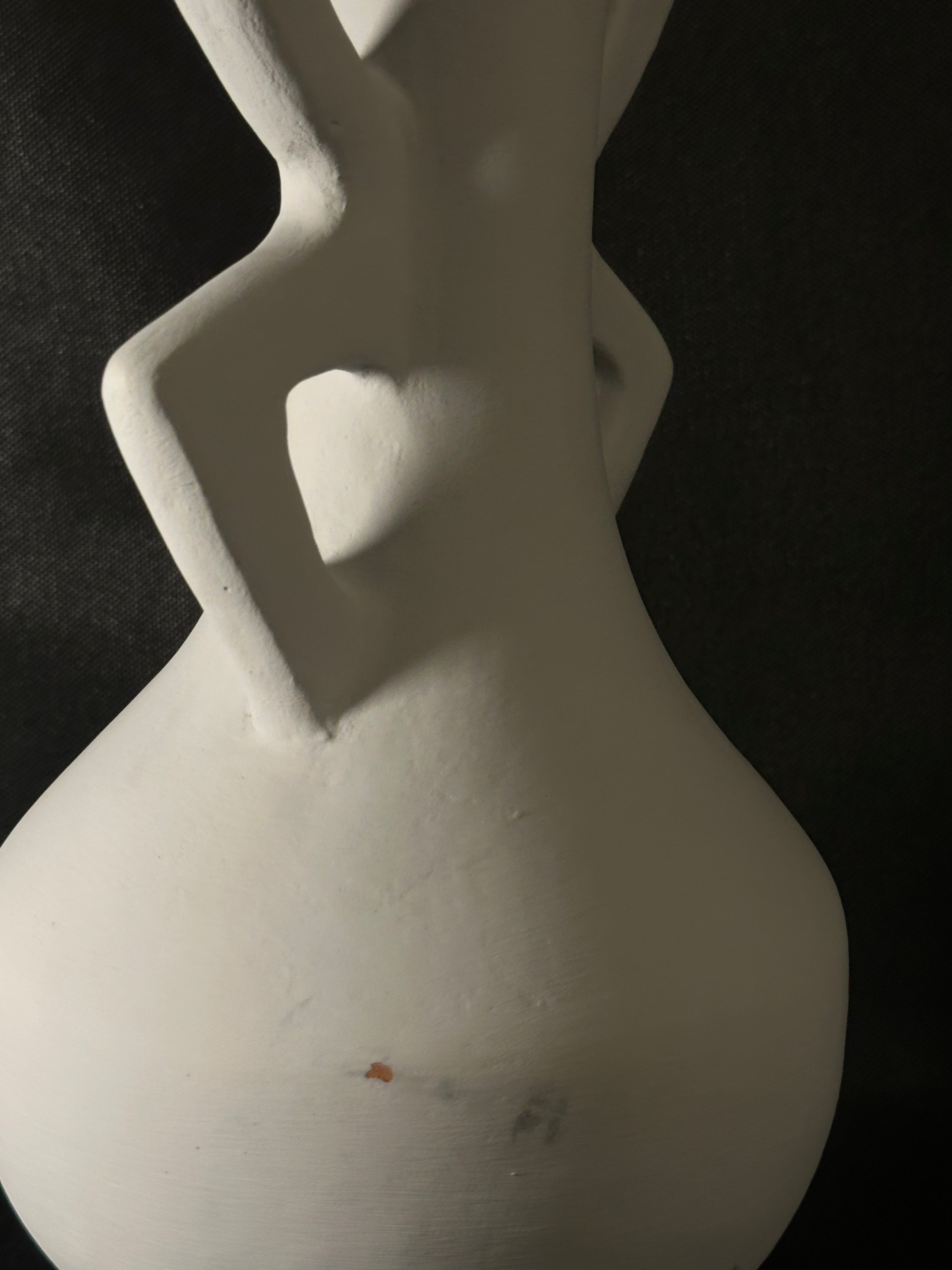 Vase à deux anses blanc
