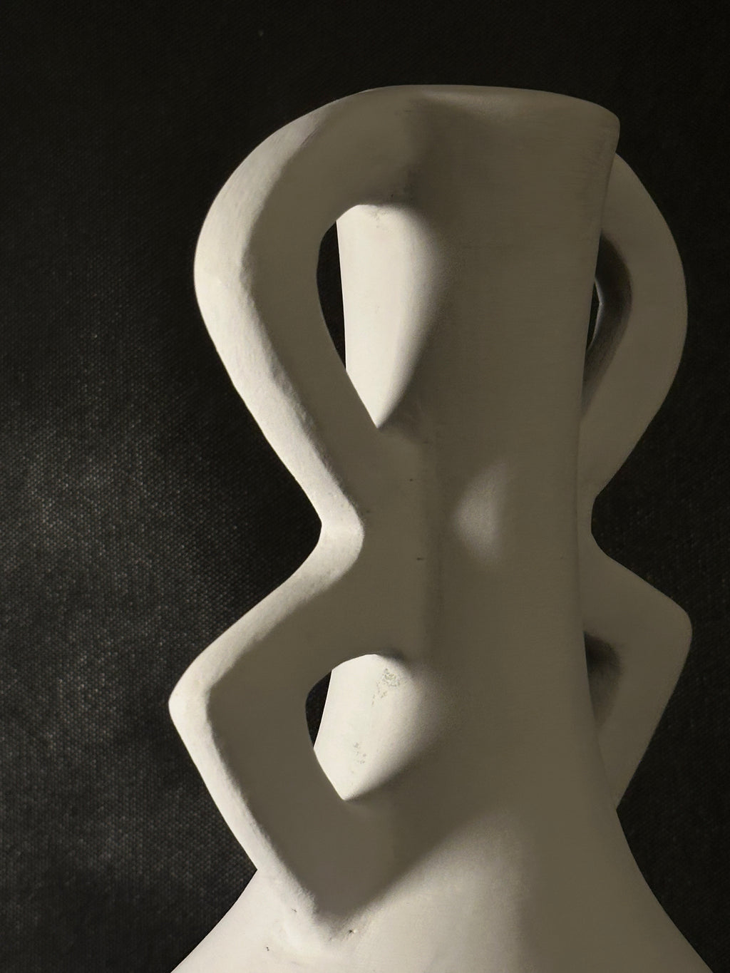 Vase à deux anses blanc