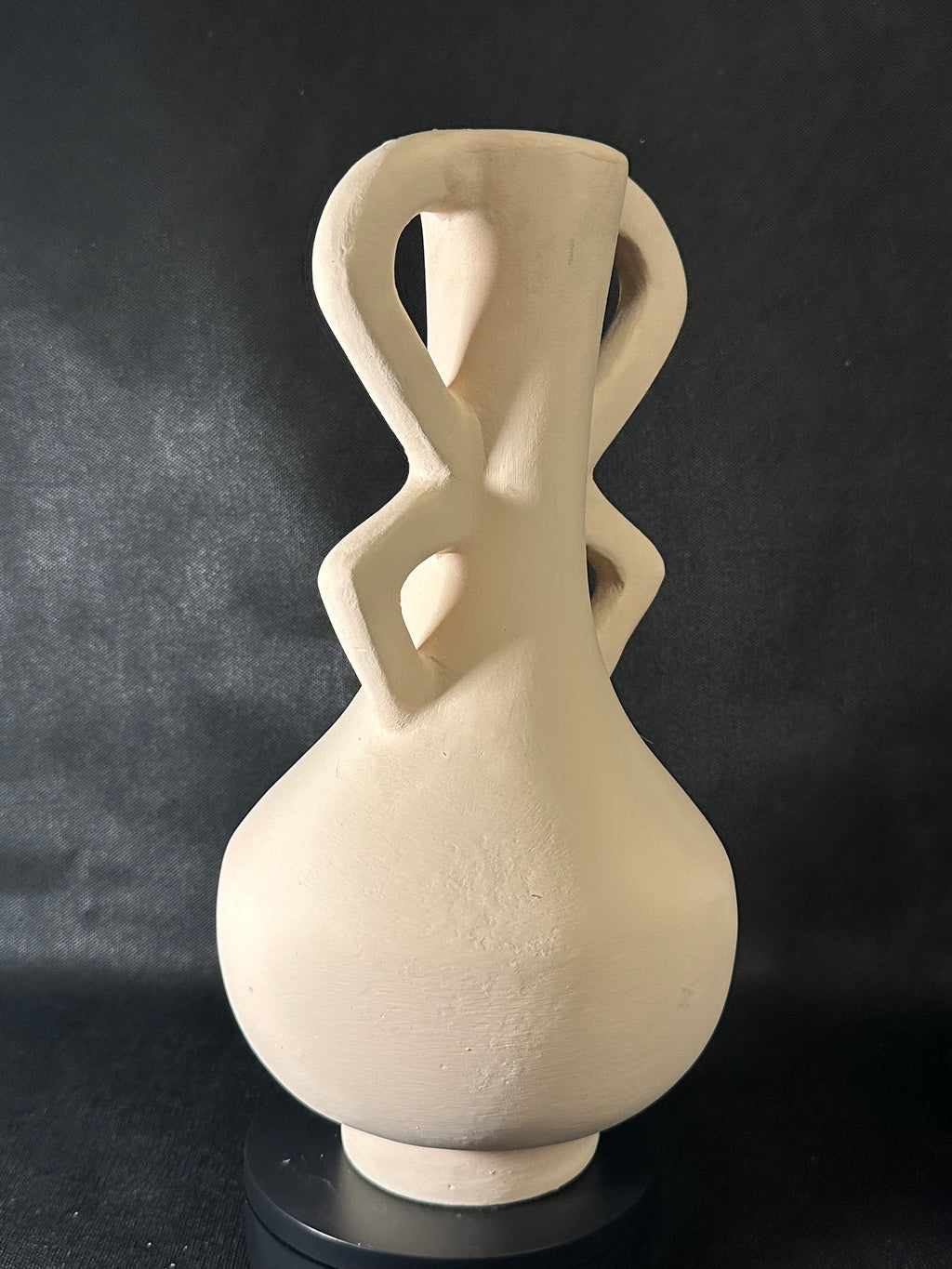 Vase à deux anses beige