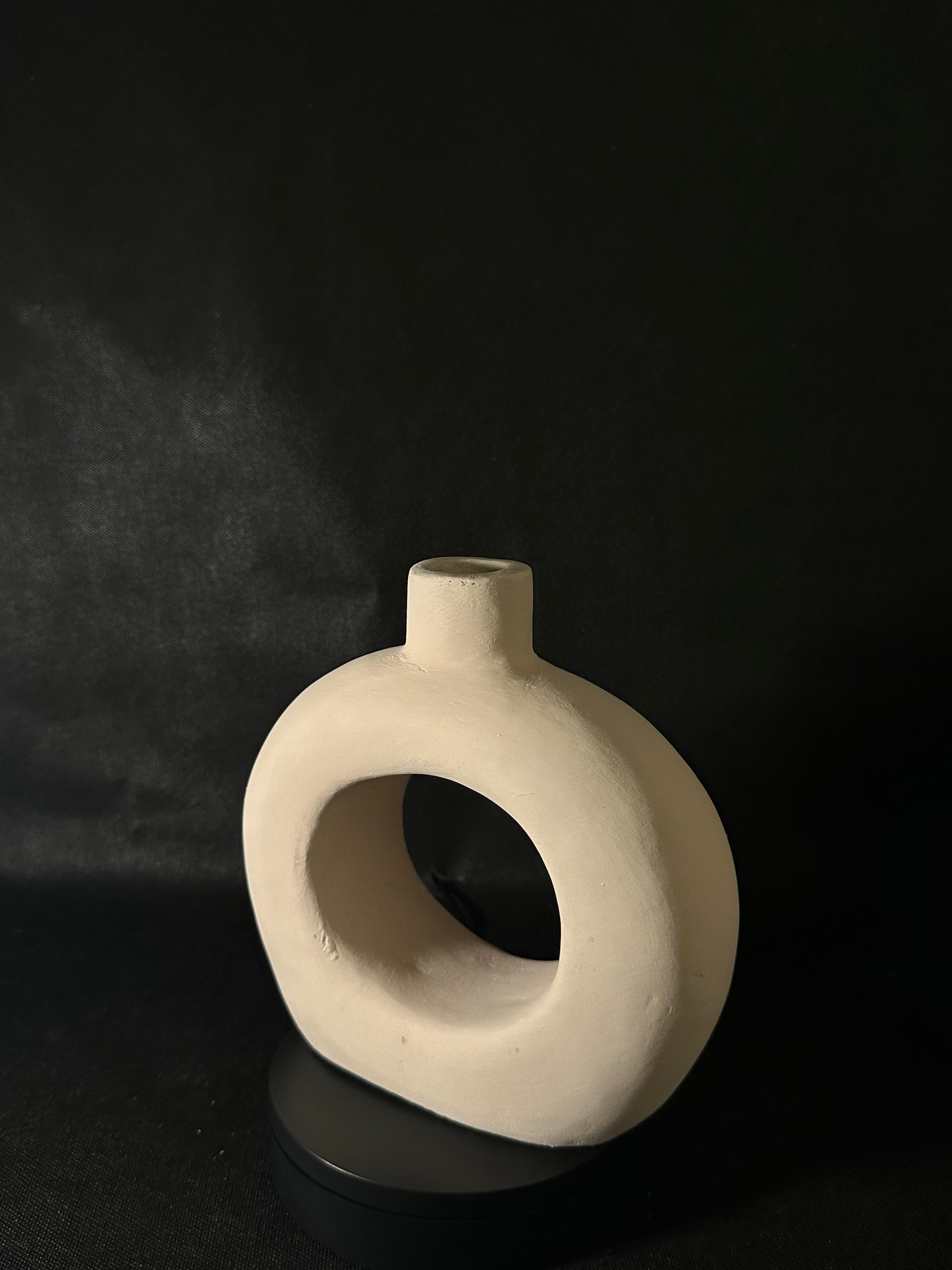 Vase cercle beige 2