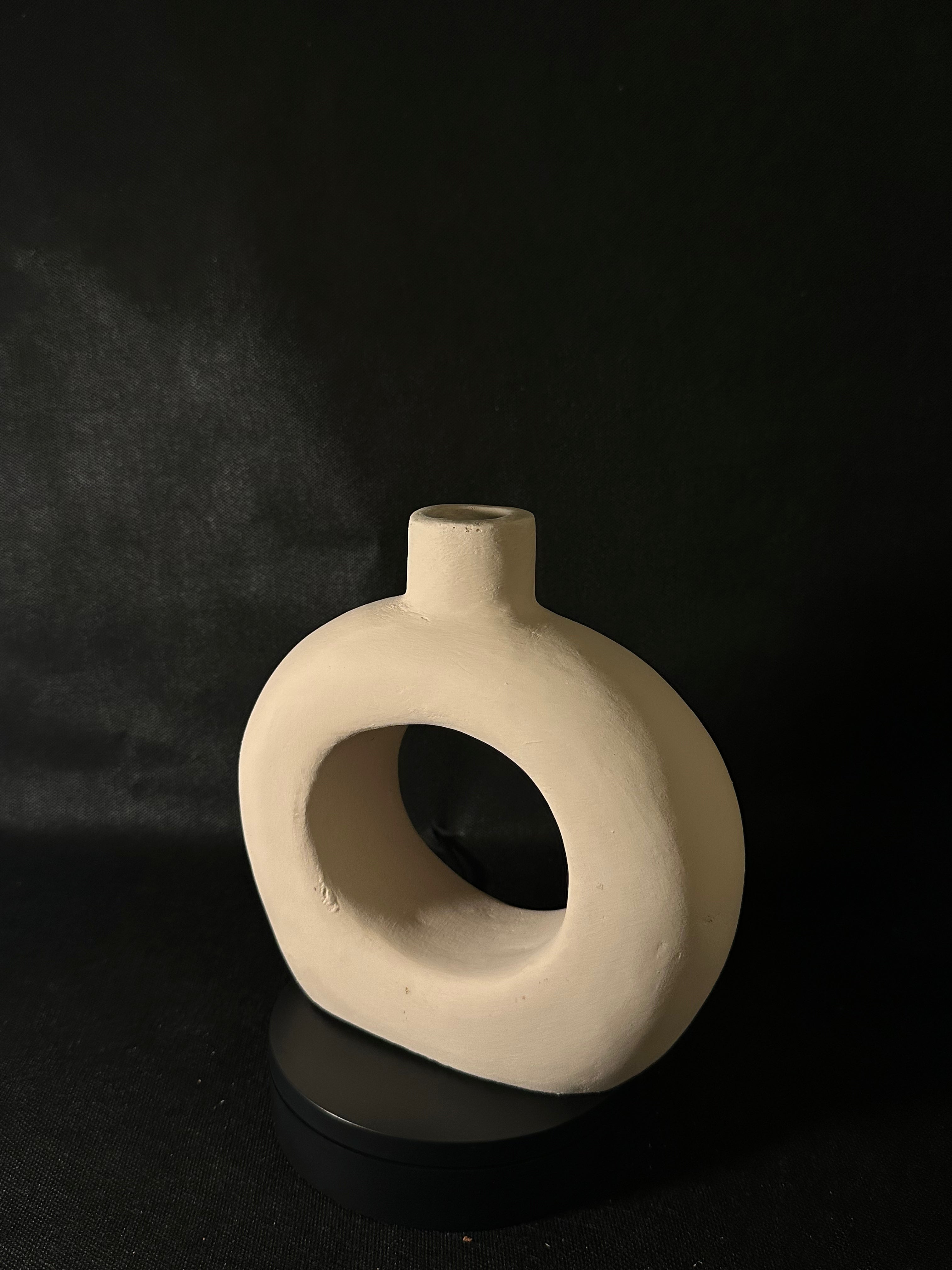 Vase cercle beige 2
